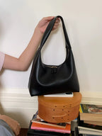 Shoulder Bag for Women – Minimalist Soft PU Leather Hobo Purse with Zipper Closure for Everyday Use