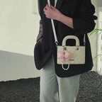Crossbody Bag for Women – Quilted Mini Top Handle Purse with Adjustable Shoulder Strap