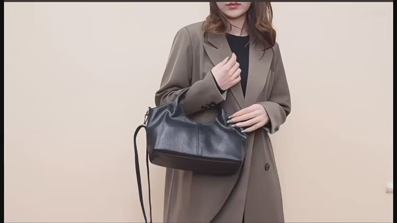 Shoulder Bag for Women – Soft Genuine Leather Everyday Tote Purse