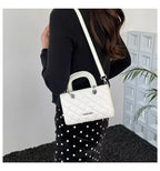 Crossbody Bag for Women – Quilted Mini Top Handle Purse with Adjustable Shoulder Strap