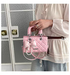 Crossbody Bag for Women – Quilted Mini Top Handle Purse with Adjustable Shoulder Strap