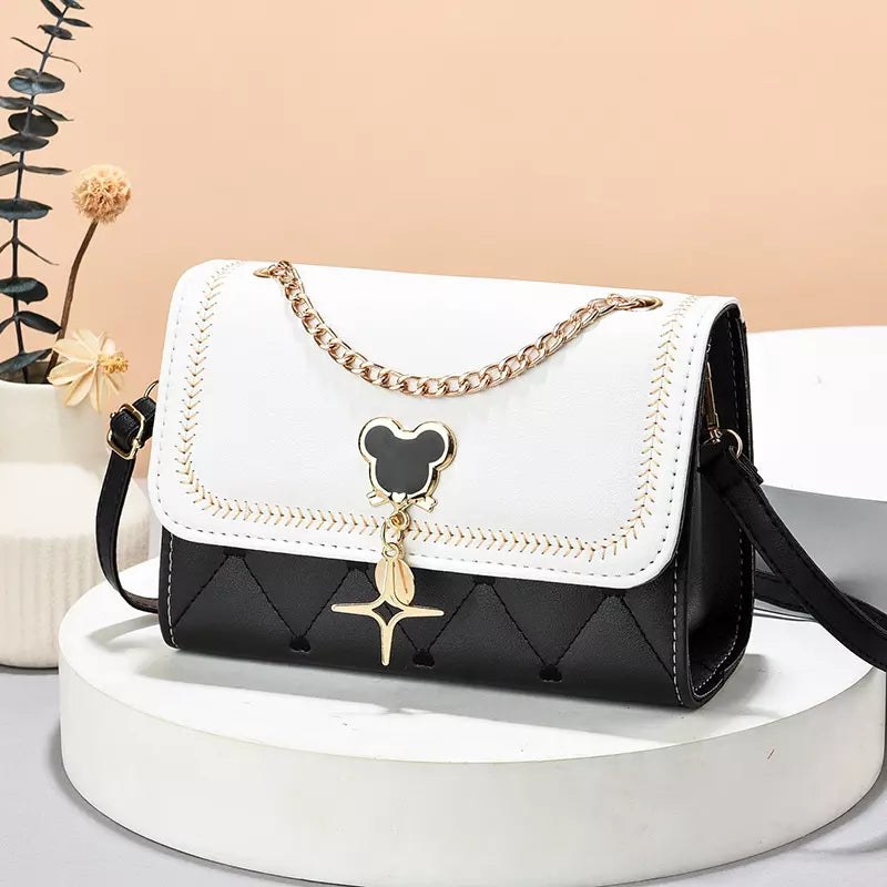 Crossbody Bag for Women – Color Block Flap Shoulder Purse with Adjustable Strap