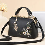 Crossbody Bag for Women – Floral Embroidered Top Handle Shoulder Purse for Everyday Elegance