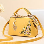 Crossbody Bag for Women – Floral Embroidered Top Handle Shoulder Purse for Everyday Elegance