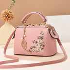 Crossbody Bag for Women – Floral Embroidered Top Handle Shoulder Purse for Everyday Elegance