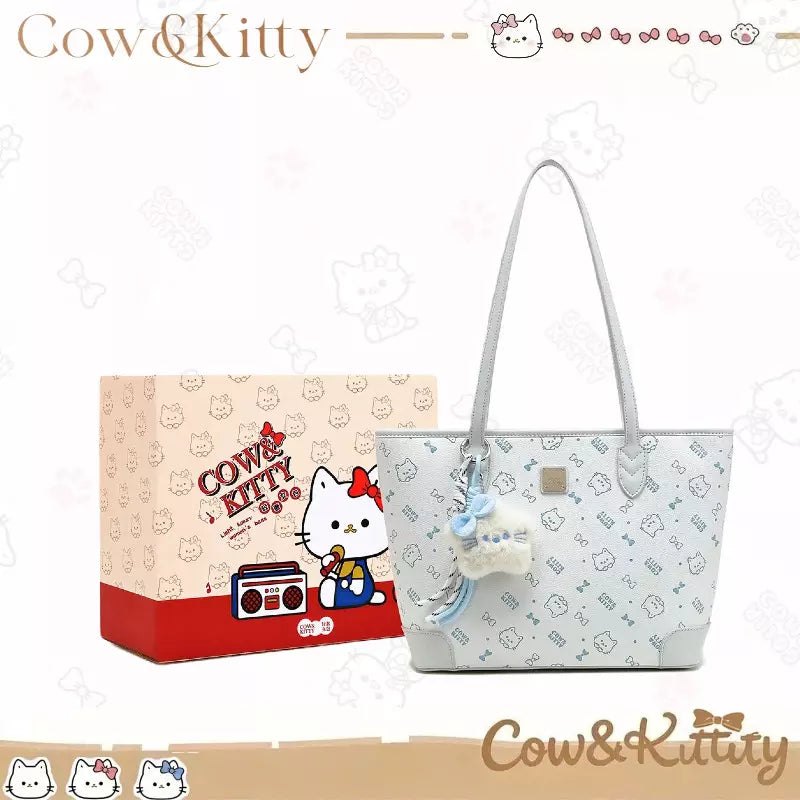 Large Tote Bag for Women – Cute Kitty Print Everyday Shopper