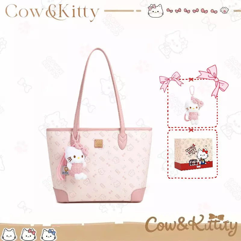 Large Tote Bag for Women – Cute Kitty Print Everyday Shopper
