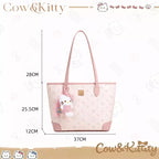 Large Tote Bag for Women – Cute Kitty Print Everyday Shopper