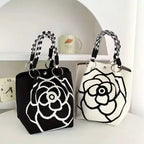 Shoulder Bag for Women – Floral Knit Everyday Handbag
