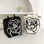 Shoulder Bag for Women – Floral Knit Everyday Handbag