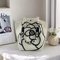 Shoulder Bag for Women – Floral Knit Everyday Handbag