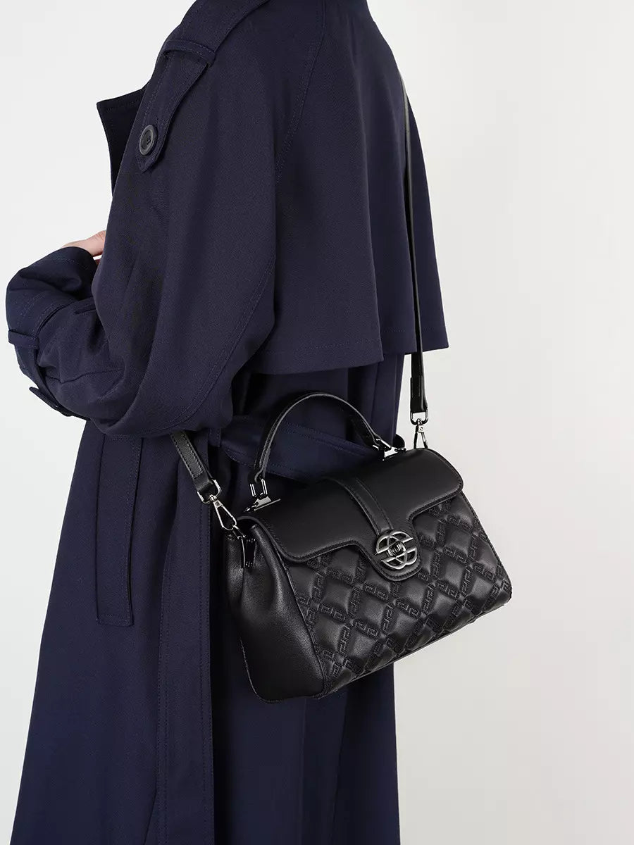 Shoulder Bag for Women – Genuine Leather Quilted Crossbody Satchel