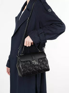 Shoulder Bag for Women – Genuine Leather Quilted Crossbody Satchel