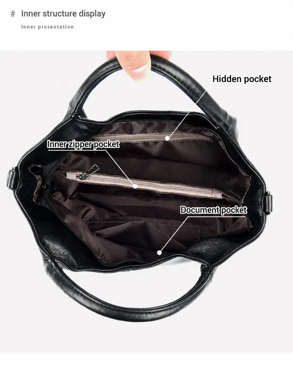 Shoulder Bag for Women – Soft Genuine Leather Everyday Tote Purse
