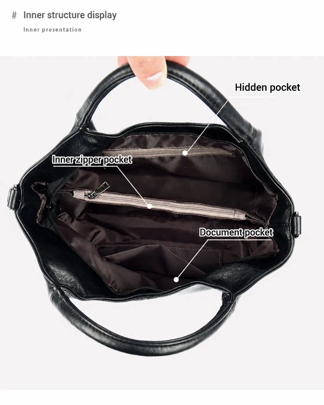 Shoulder Bag for Women – Soft Genuine Leather Everyday Tote Purse