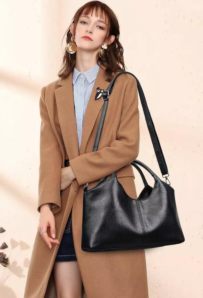 Shoulder Bag for Women – Soft Genuine Leather Everyday Tote Purse