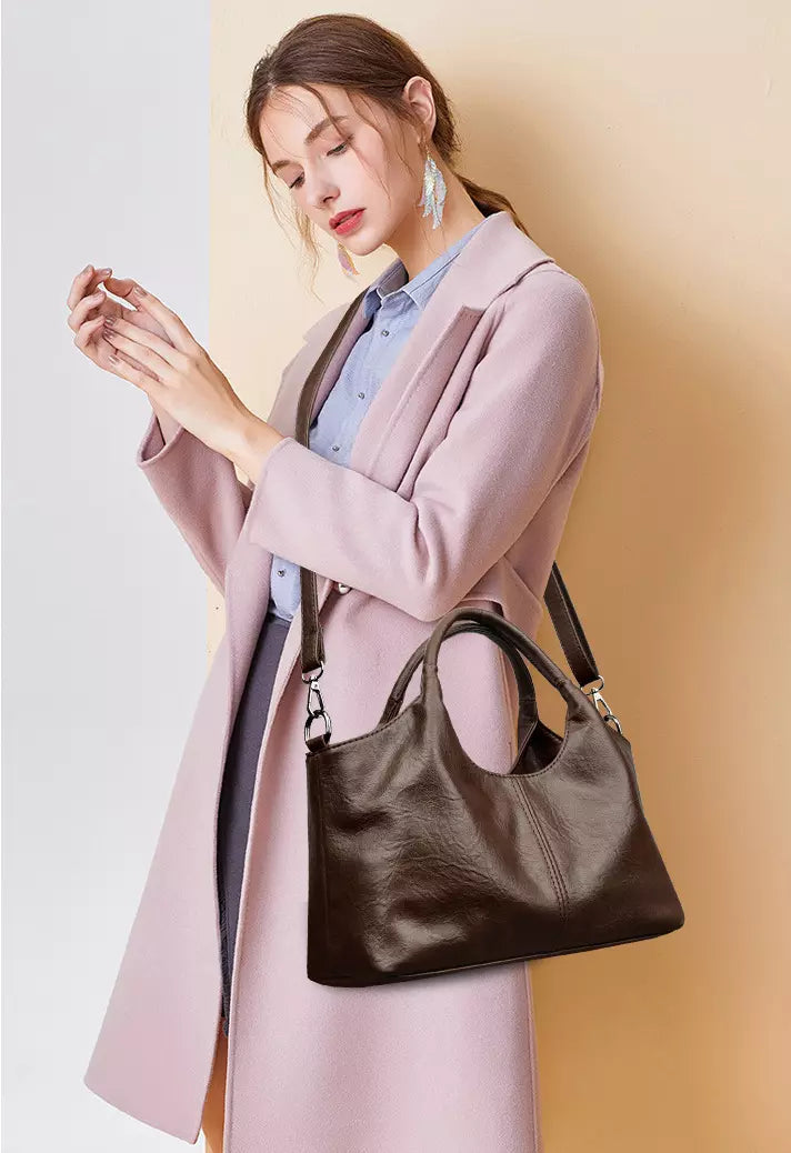 Shoulder Bag for Women – Soft Genuine Leather Everyday Tote Purse