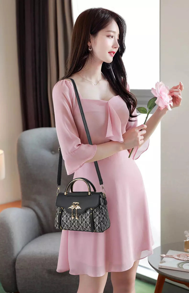 Shoulder Bag for Women with Detachable Crossbody Strap – Elegant Medium Everyday Handbag