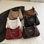 Shoulder Bag for Women – Woven Texture PU Leather Shoulder Purse with Zipper Closure