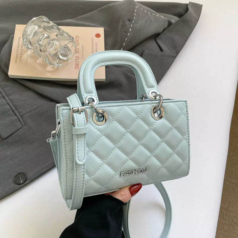 Crossbody Bag for Women – Quilted Mini Top Handle Purse with Adjustable Shoulder Strap