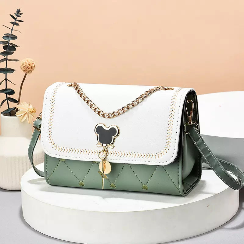 Crossbody Bag for Women – Color Block Flap Shoulder Purse with Adjustable Strap