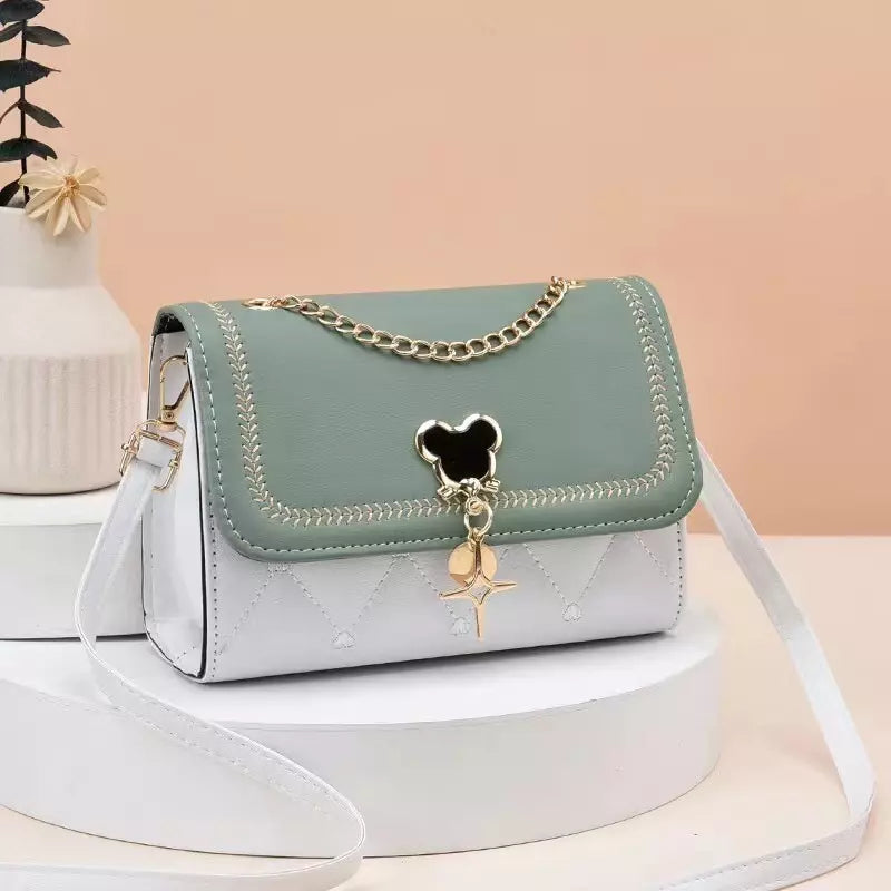 Crossbody Bag for Women – Color Block Flap Shoulder Purse with Adjustable Strap