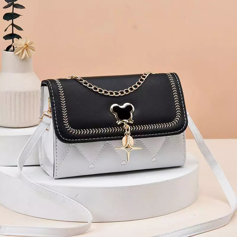 Crossbody Bag for Women – Color Block Flap Shoulder Purse with Adjustable Strap