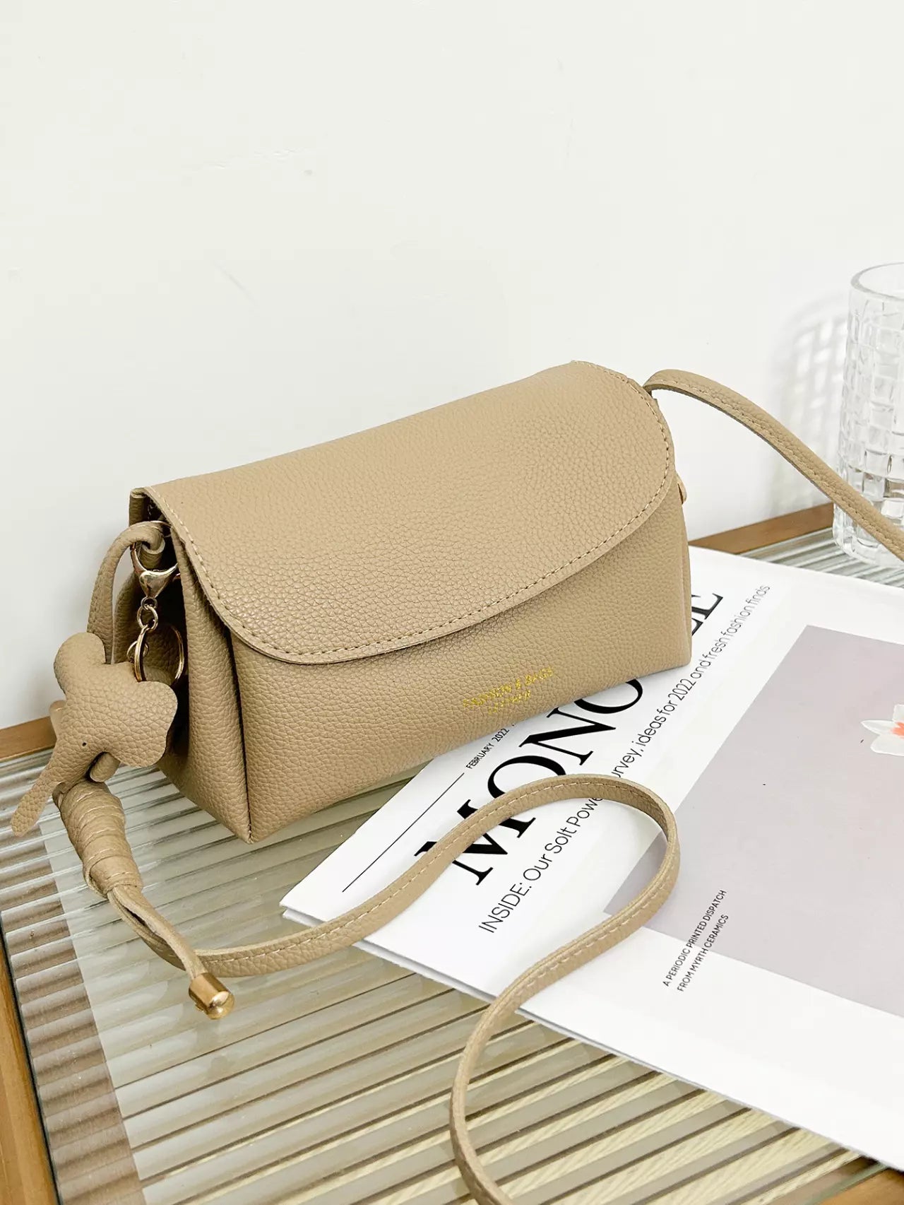 Crossbody Bag for Women – Textured Flap Shoulder Purse for Everyday Casual Style