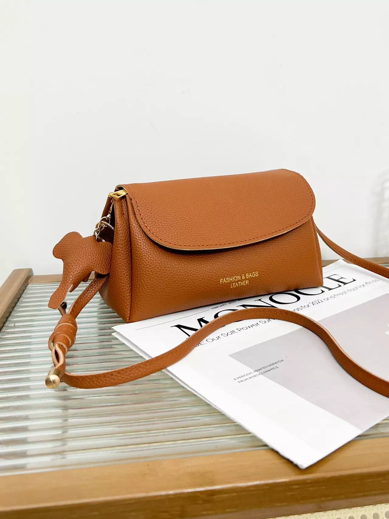 Crossbody Bag for Women – Textured Flap Shoulder Purse for Everyday Casual Style