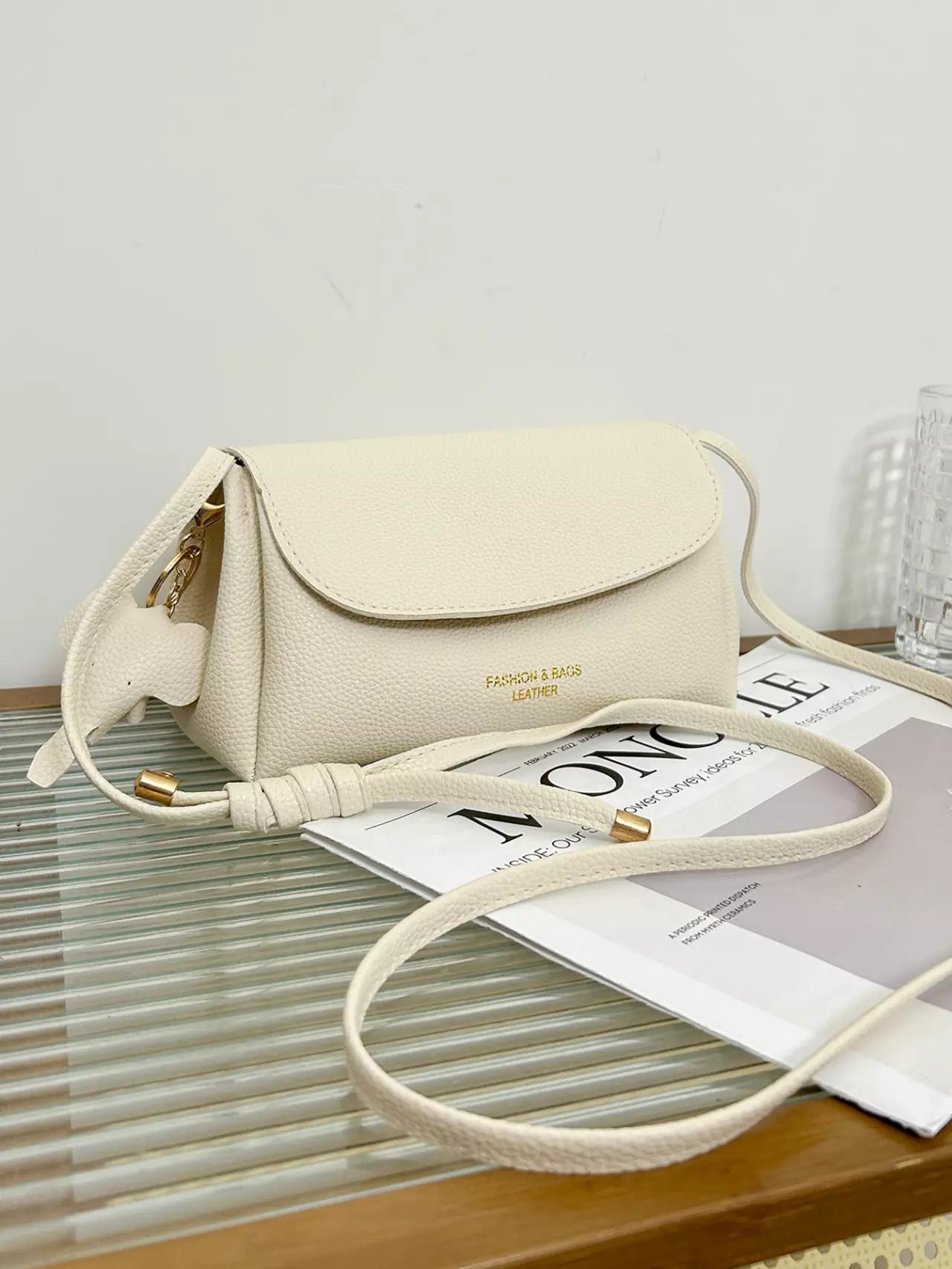 Crossbody Bag for Women – Textured Flap Shoulder Purse for Everyday Casual Style