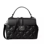 Shoulder Bag for Women – Genuine Leather Quilted Crossbody Satchel