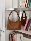 Shoulder Bag for Women – Minimalist Soft PU Leather Hobo Purse with Zipper Closure for Everyday Use